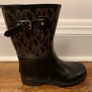 Michael Kors Black Logo Rainboots